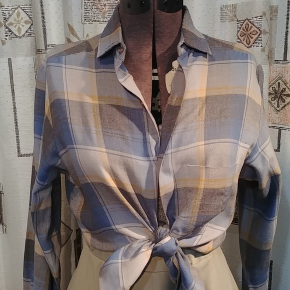 French Connection Tops - Vtg French Connection plaid button up
